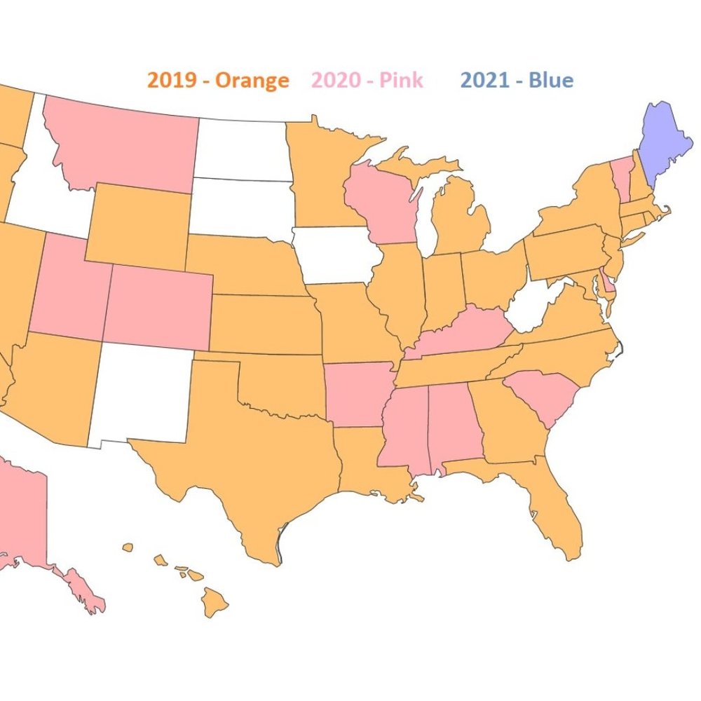 Where did my Poshmark buyers live from 2019-2021?